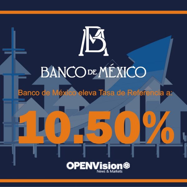 Banxico eleva su Tasa Interbancaria a 10.50%